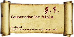 Gaunersdorfer Viola névjegykártya